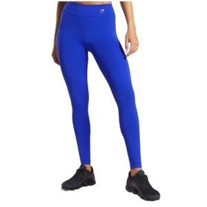 Gymshark Dry royal blue Leggings size S laser Cut stretch sport comfy